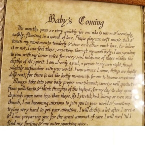 💖✨BEAUTIFUL✨💖New Vintage Scroll Shop Plaque "Baby's Coming" - Picture 4 of 5